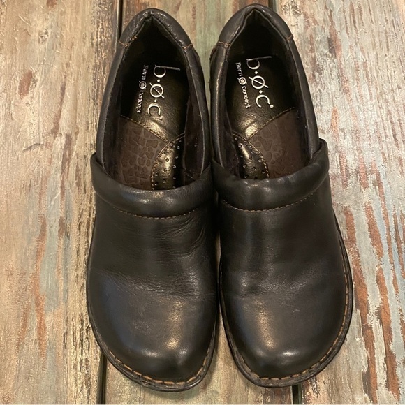 B.O.C. Peggy Clogs Black Leather Comfort Shoes Career Walking Womens Size 8 - Picture 6 of 14